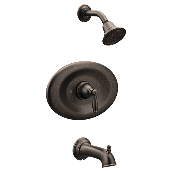 Moen Brantford Conversion Tub and Shower Faucet with Metal Lever Handle & Reviews Wayfair